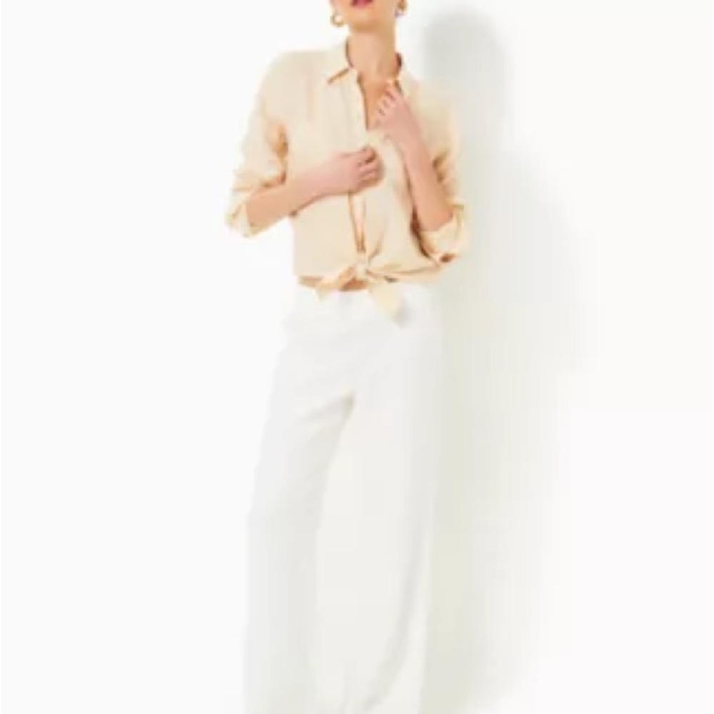 Lilly Pulitzer Cream Wide Leg Jumpsuit